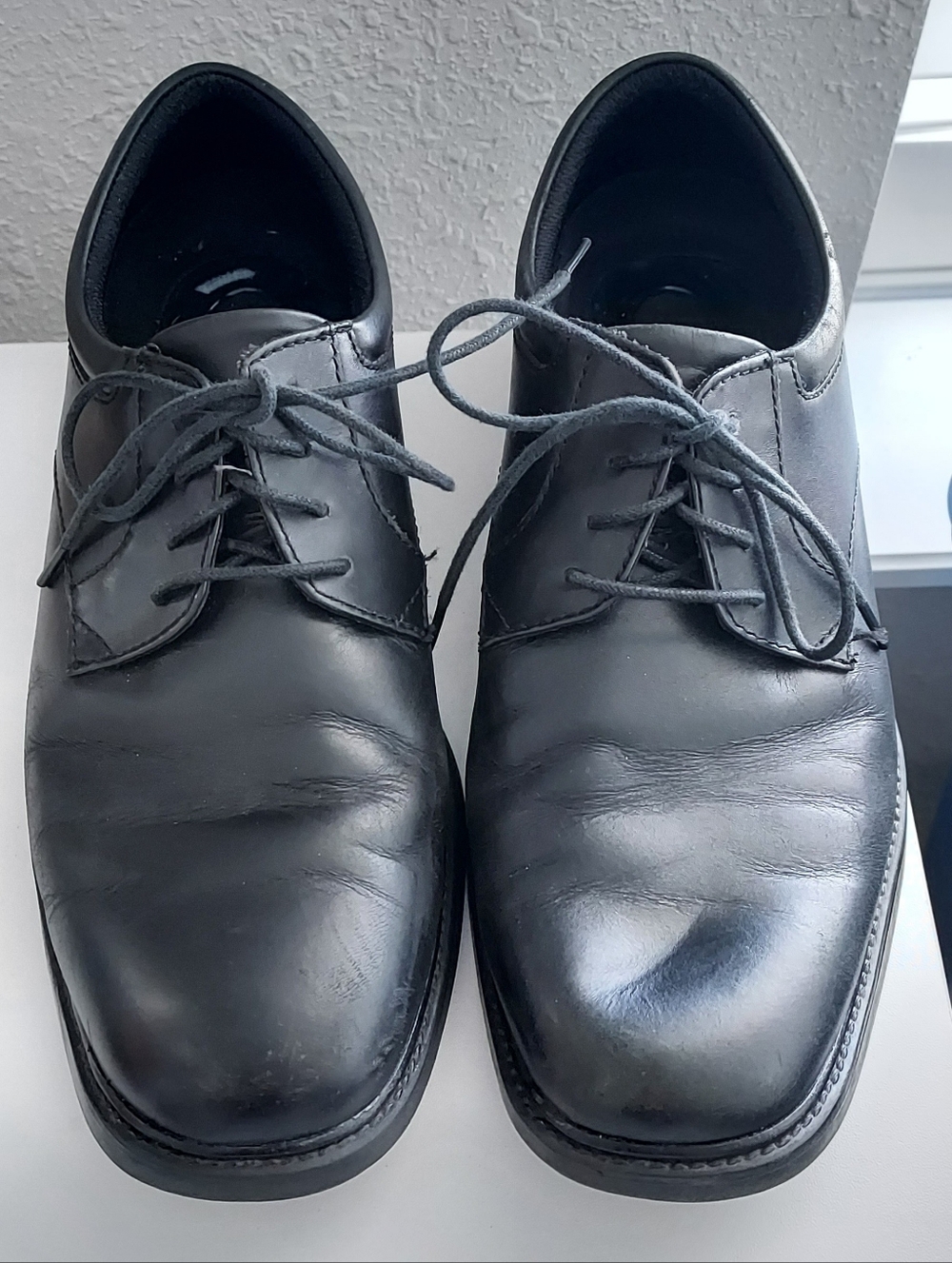 Nunn Bush Black Lace Comfort Gel Dress Shoes Mens Size 8 83514-57 Basic Leather